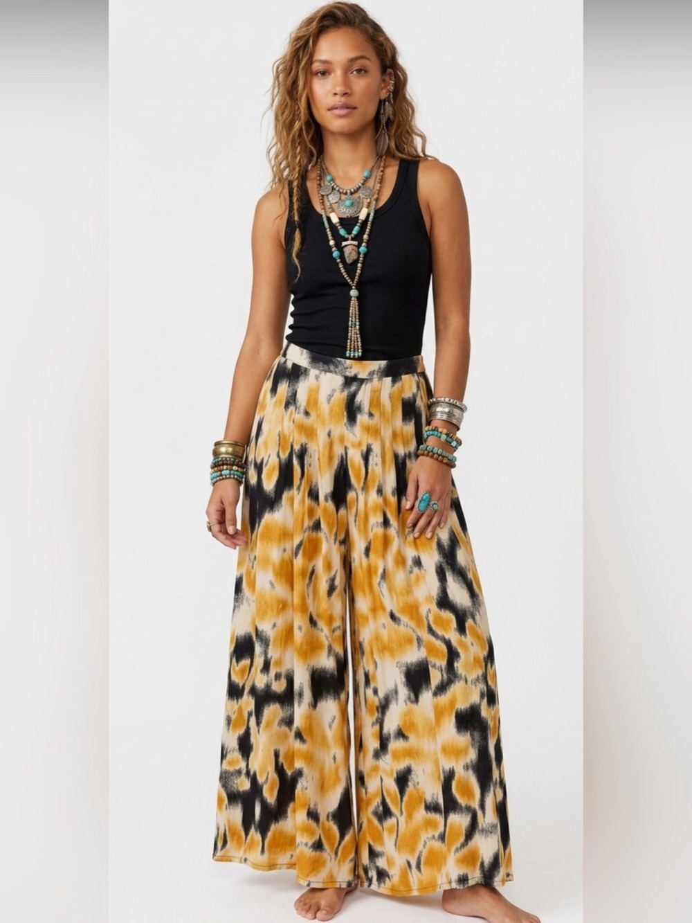 NWT Free People Bali Wild Child Pleated Pants Sz M